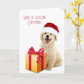 Weihnachten Golden Retriever Karte (Gelbe Blume)
