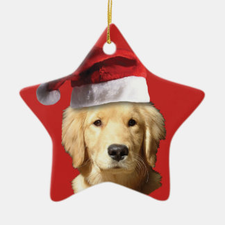Weihnachten Golden Retriever Keramik Ornament
