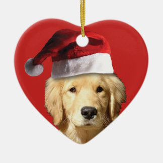 Weihnachten Golden Retriever Keramik Ornament