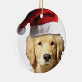 Weihnachten Golden Retriever Keramikornament (Rechts)