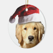 Weihnachten Golden Retriever Keramikornament (Links)