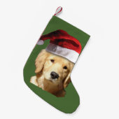 Weihnachten Golden Retriever Kleiner Weihnachtsstrumpf (Vorderansicht (hängend))