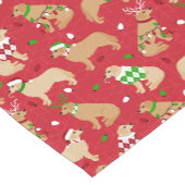 Weihnachten Golden Retriever Kurzer Tischläufer (Ecke)
