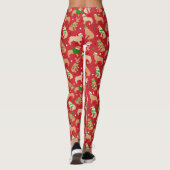 Weihnachten Golden Retriever Leggings (Rückseite)