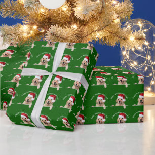 Weihnachten Golden Retriever Lipstick Kisses Geschenkpapier