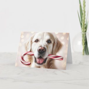 Weihnachten Golden Retriever mit Candy Cane