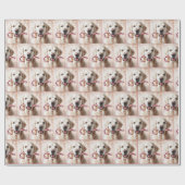 Weihnachten Golden Retriever mit Candy Cane Geschenkpapier (Flach)