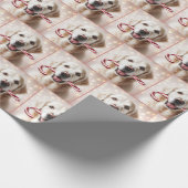 Weihnachten Golden Retriever mit Candy Cane Geschenkpapier (Ecke)