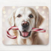 Weihnachten Golden Retriever mit Candy Cane Mousepad (Vorne)