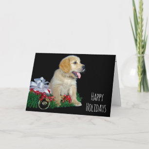 Weihnachten Golden Retriever mit Geschenk