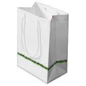 Weihnachten Golden Retriever mit Lipstick Kisses Mittlere Geschenktüte (Rückseite Schrägansicht)