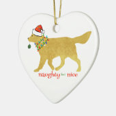 Weihnachten Golden Retriever Naughty aber Nice Keramik Ornament (Links)