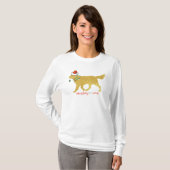 Weihnachten Golden Retriever Naughty aber Nice T-Shirt (Vorne ganz)