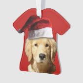 Weihnachten Golden Retriever Ornament (Vorderseite)