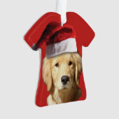 Weihnachten Golden Retriever Ornament (Vorderseite)