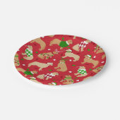 Weihnachten Golden Retriever Pappteller (Schrägansicht)