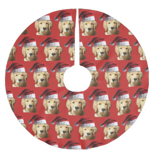 Weihnachten Golden Retriever Polyester Weihnachtsbaumdecke