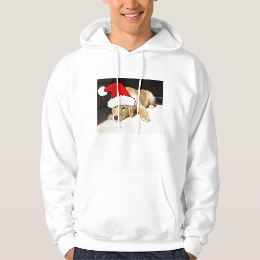 Weihnachten Golden Retriever Pup Hoodie (Vorderseite)