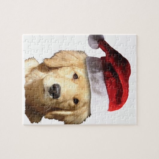 Weihnachten Golden Retriever Puzzle (Horizontal)