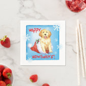 Weihnachten Golden Retriever Serviette (Beispiel)