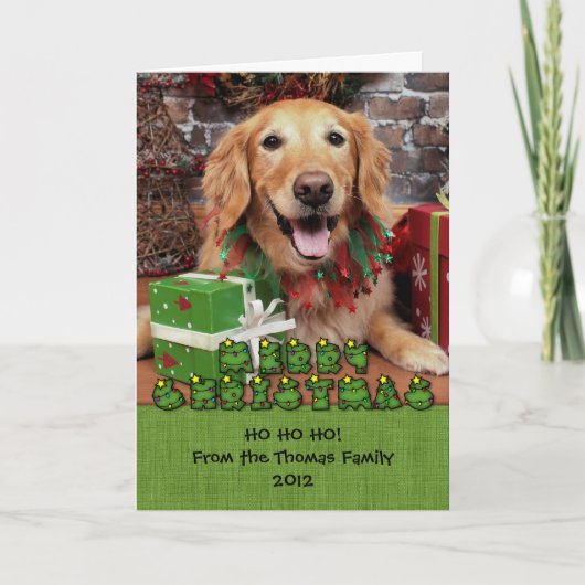 Weihnachten - golden retriever - Sidney (Vorderseite)
