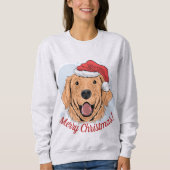 Weihnachten Golden Retriever Sweatshirt (Vorderseite)