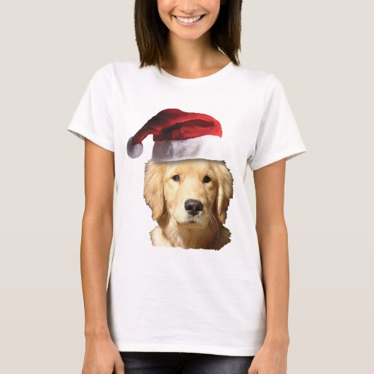 Weihnachten Golden Retriever T-Shirt (Vorderseite)