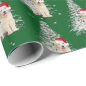 Weihnachten Golden Retriever und Baum Geschenkpapier (Rolleneckpunkt)