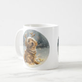 Weihnachten Golden Retriever Welpe Kaffeetasse (Vorderseite Links)