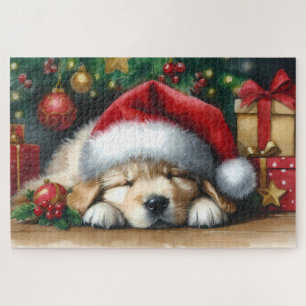 Weihnachten Golden Retriever Welpe Puzzle