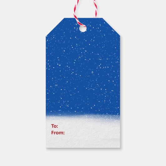 Weihnachten Golden Retriever Welpe Schneeflocken Geschenkanhänger (Rückseite)