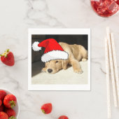 Weihnachten Golden Retriever Welpe Serviette (Beispiel)
