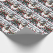 Weihnachten Golden Retriever Welpen in Old Truck Geschenkpapier (Ecke)