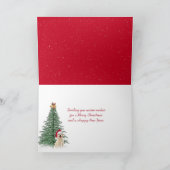 Weihnachten Golden Retrievers in Red Truck (Innenseite)