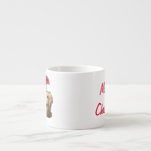 Weihnachten Golden Retriver Espressotasse (Vorderseite)