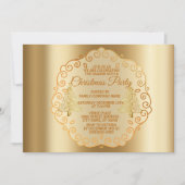 Weihnachten Golden Shiny Urlaub Einladung (Vorderseite)