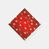 Weihnachten Golden Stars Rote Feiertage Serviette (Ecke)