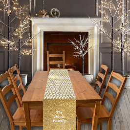 Weihnachten Golden Stars und Glitzer Individuelle Kurzer Tischläufer