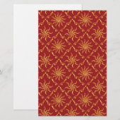Weihnachten Golden Sun Muster Briefpapier (Vorne/Hinten)
