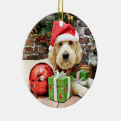 Weihnachten - GoldenDoodle - Gus Keramikornament (Rechts)