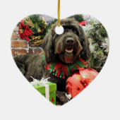 Weihnachten - GoldenDoodle - Holländer Keramikornament (Hinten)