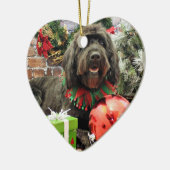 Weihnachten - GoldenDoodle - Holländer Keramikornament (Links)