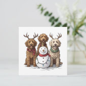 Weihnachten Goldendoodle Hunde (Stehend Vorderseite)