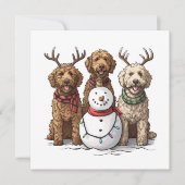 Weihnachten Goldendoodle Hunde (Vorderseite)