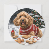 Weihnachten Goldendoodle Hunde (Vorderseite)