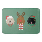 Weihnachten Goldendoodle Hunde Badematte (Vorderseite)