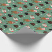 Weihnachten Goldendoodle Hunde Geschenkpapier (Ecke)
