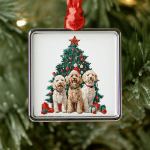 Weihnachten Goldendoodle Hunde Ornament Aus Metall