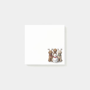 Weihnachten Goldendoodle Hunde Post-it Klebezettel