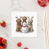 Weihnachten Goldendoodle Hunde Serviette (Beispiel)